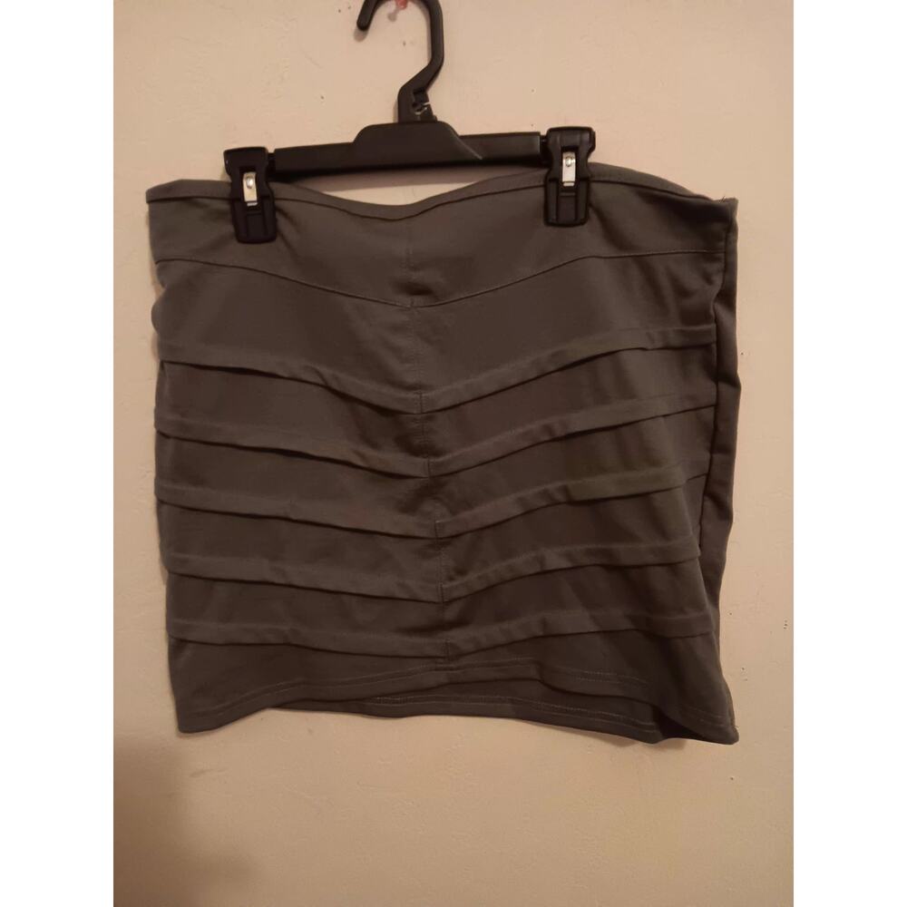 Hype Mini Skirt, women's size XL, Gray, Sexy polyester, stretch, Seamed, NWT